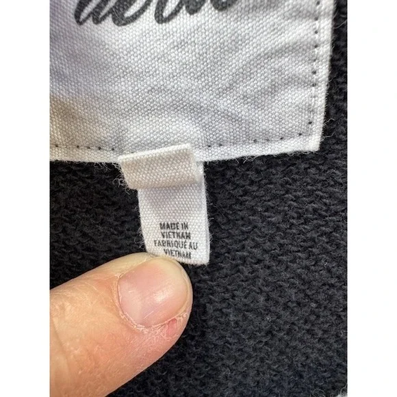 Aerie MED Oversized Sweatshirt Laced Neck Black Relaxed Fit Sporty Lounge‎ Comfy - Picture 5 of 11